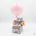 Sladka darilna škatla s plišastim medvedkom ter balonom