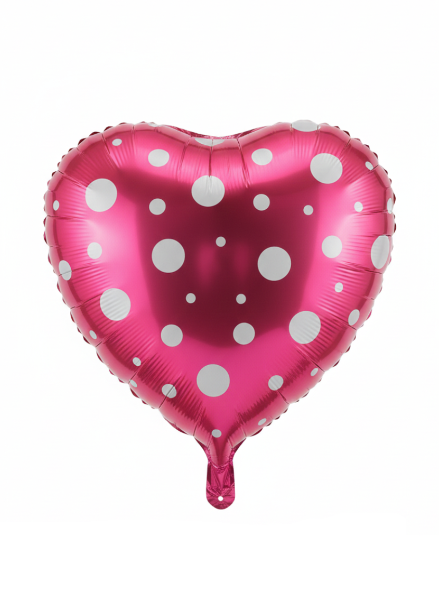 Folija Srce – Srce polka rože so belo