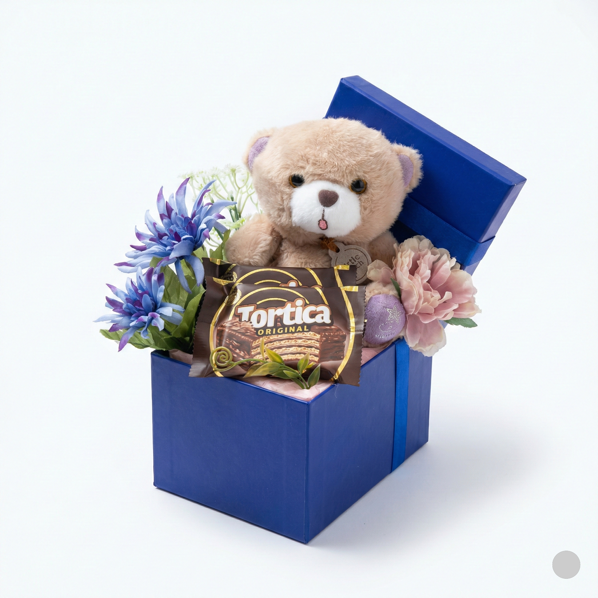 Sladka darilna škatla s plišastim medvedkom