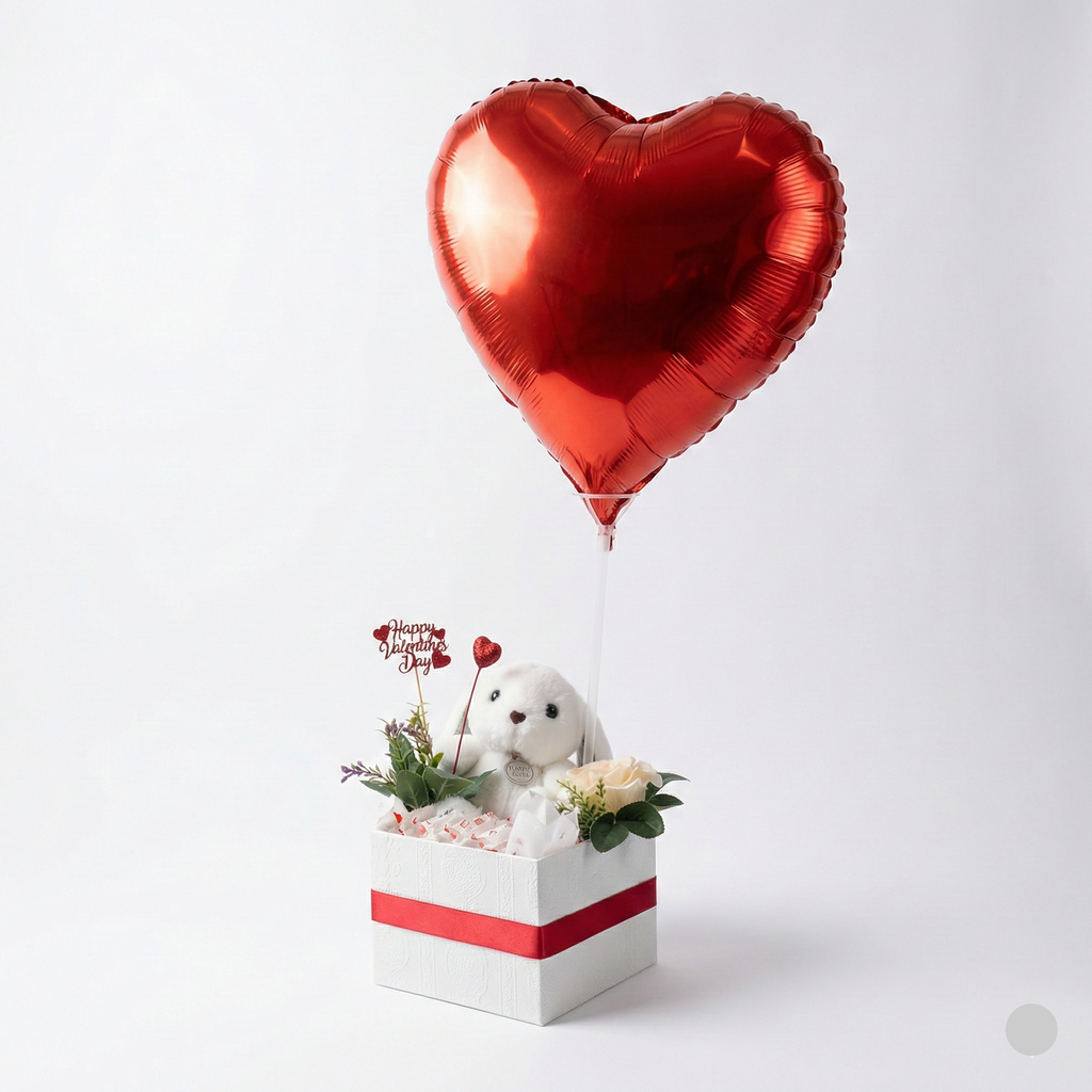 Sladka darilna škatla s plišastim zajčkom