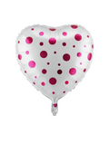 Folija Srce – Srce polka belo so rože