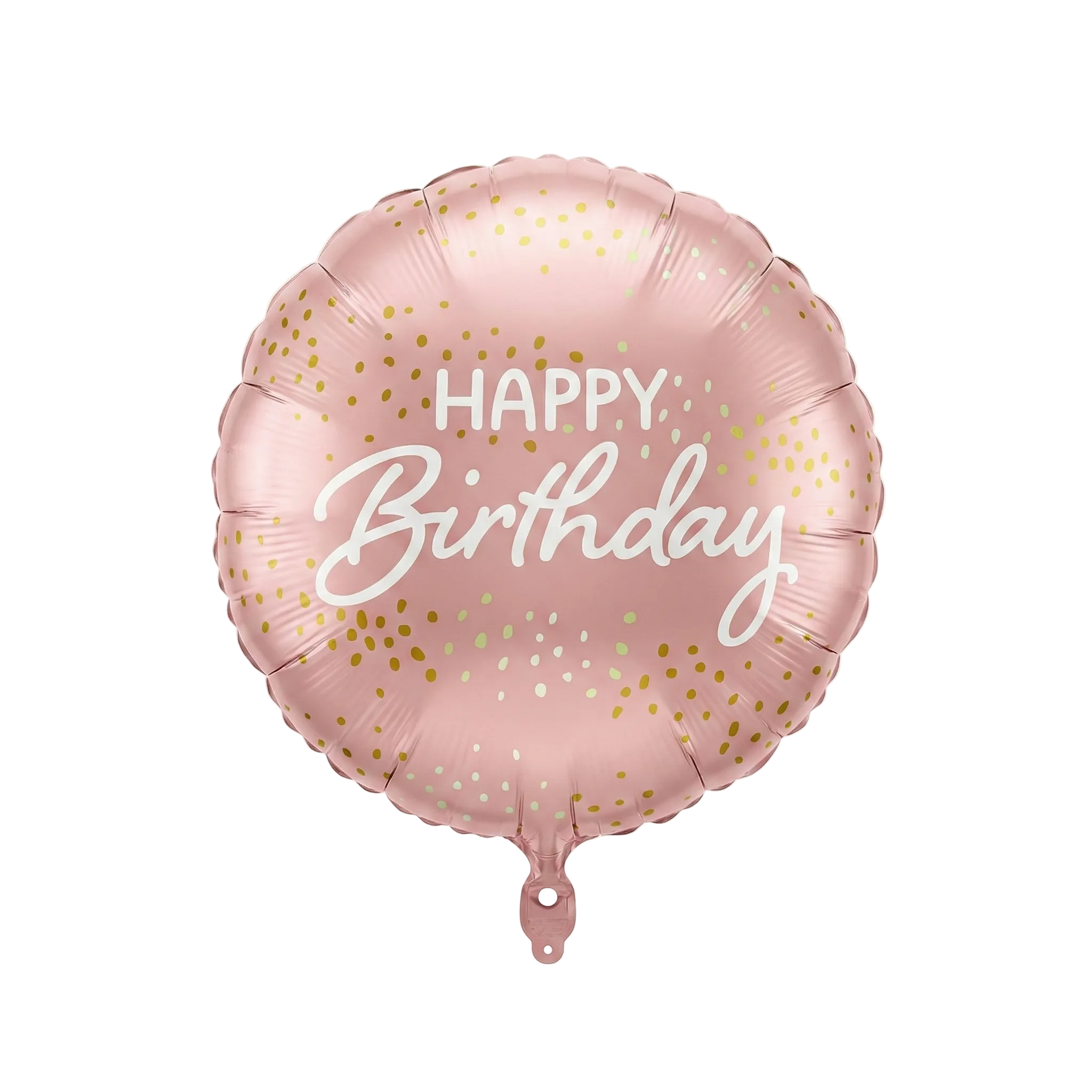 Happy Birthday roza sivo zlate pike - folija