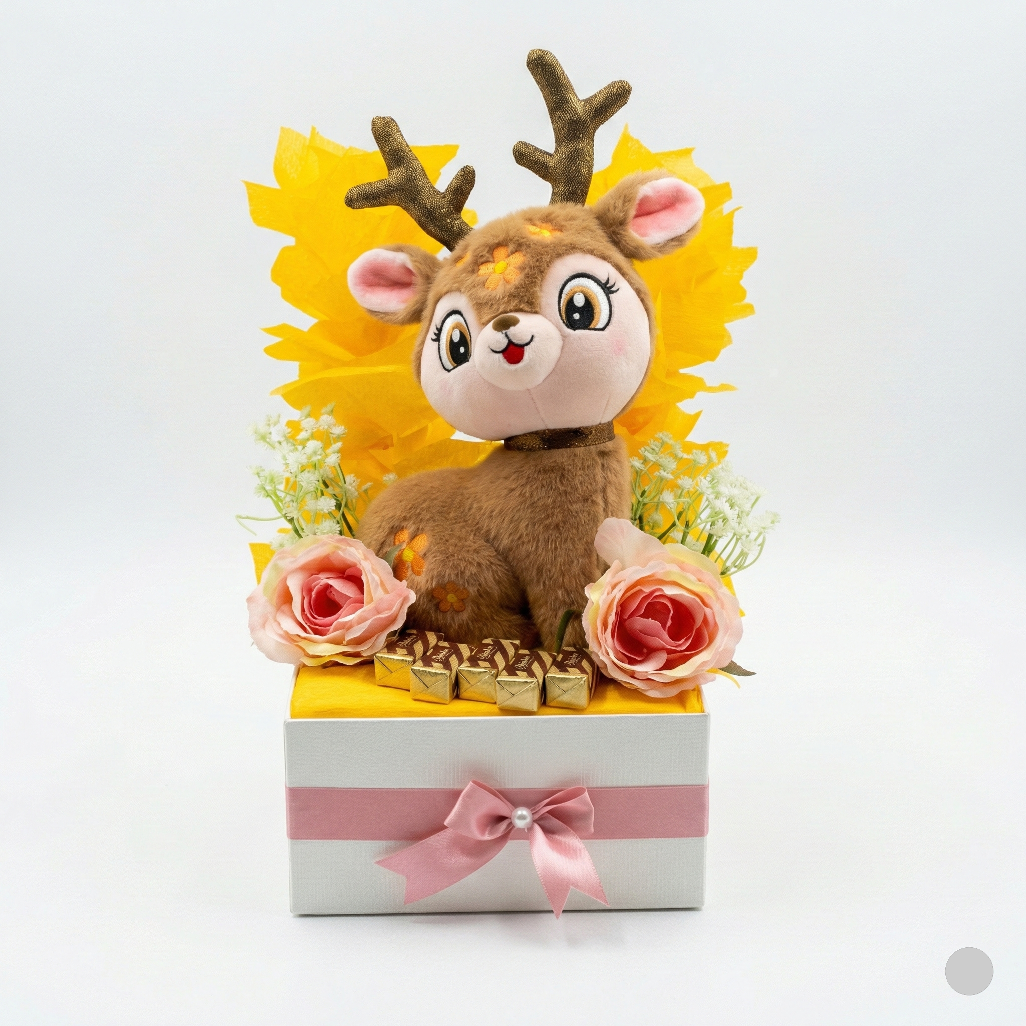 Darilna škatla s plišasto srnico