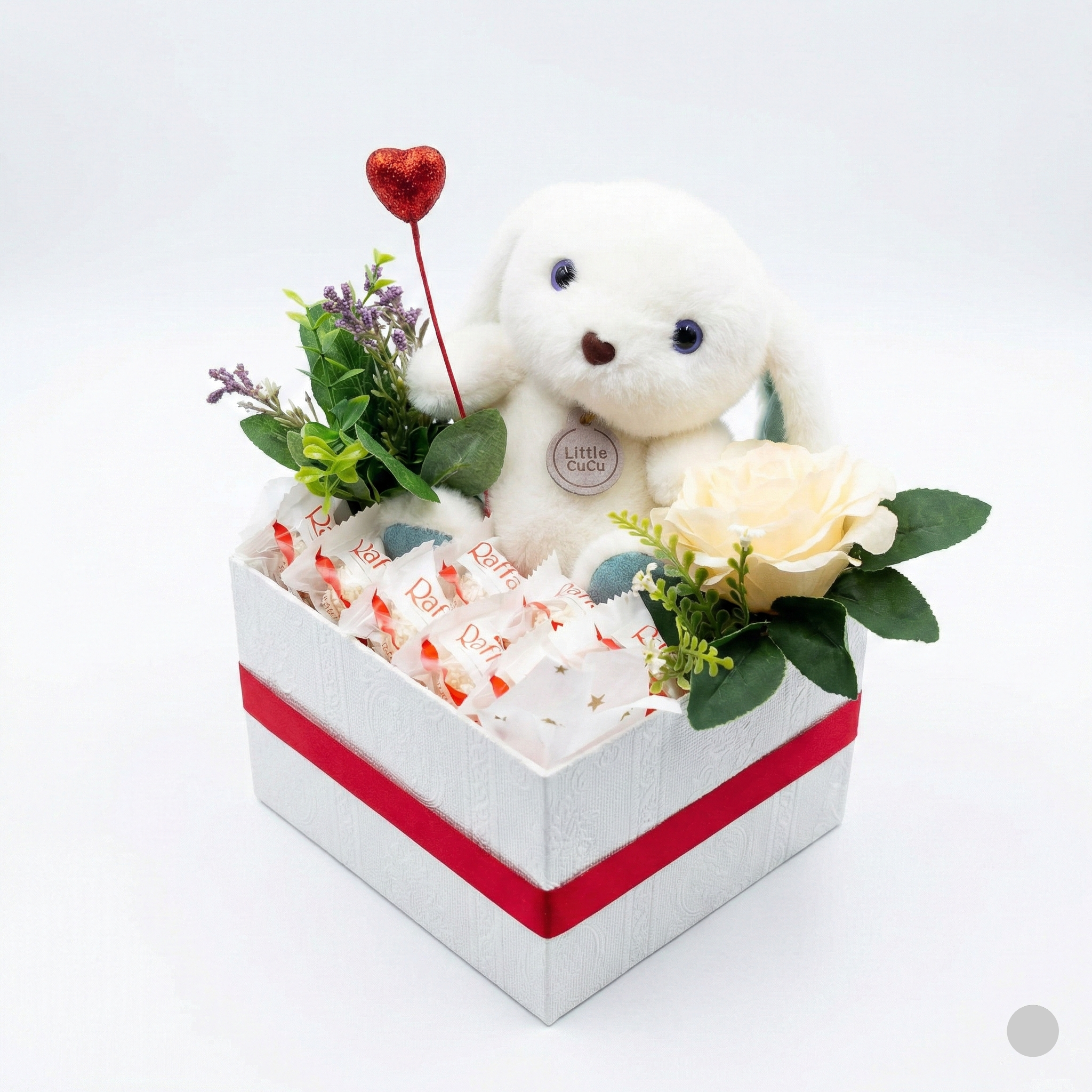 Sladka darilna škatla s plišastim zajčkom